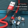ENKAY 3-v-1 polnilni in podatkovni kabel z zamenljivimi magnetnimi konektorji – USB-A na USB-C / Lightning / mikro USB – 1 m – črn