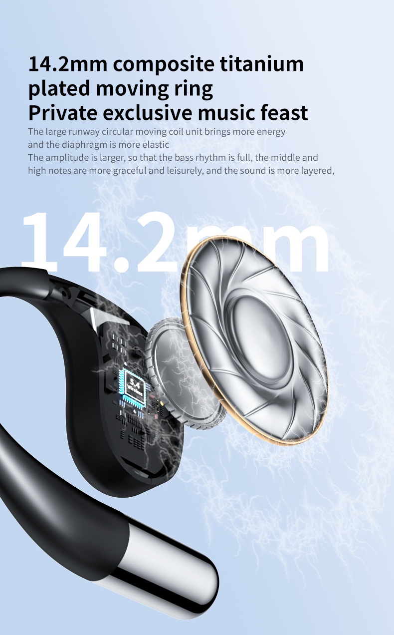 YYK-Q39 Open-Ear brezžične slušalke - kremne