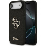 Guess Fixed Glitter 4G Metal Logo bleščeč ovitek za iPhone Air - črn