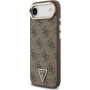 Guess 4G Triangle Logo Gold Frame ovitek z MagSafe za iPhone Air - rjav