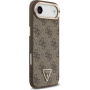 Guess 4G Triangle Logo Gold Frame ovitek z MagSafe za iPhone Air - rjav