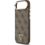 Guess 4G Triangle Logo Gold Frame ovitek z MagSafe za iPhone Air - rjav