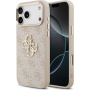 Guess 4G Metal Logo Gold Frame ovitek za iPhone 17 Pro Max - roza