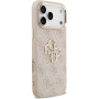 Guess 4G Metal Logo Gold Frame ovitek za iPhone 17 Pro Max - roza