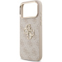 Guess 4G Metal Logo Gold Frame ovitek za iPhone 17 Pro Max - roza