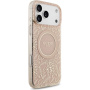 Guess IML Flowers Allover Strap ovitek z vrvico in MagSafe za iPhone 17 Pro Max - roza