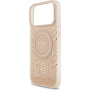 Guess IML Flowers Allover Strap ovitek z vrvico in MagSafe za iPhone 17 Pro Max - roza