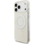 Guess IML Flowers Allover Strap ovitek z vrvico in MagSafe za iPhone 17 Pro Max - bel