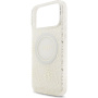 Guess IML Flowers Allover Strap ovitek z vrvico in MagSafe za iPhone 17 Pro Max - bel