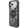 Guess IML Flowers Strap ovitek s trakom in MagSafe za iPhone 17 Pro Max - siv