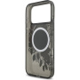 Guess IML Flowers Strap ovitek s trakom in MagSafe za iPhone 17 Pro Max - siv