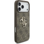 Guess 4G Metal Logo Strap ovitek z zanko za iPhone 17 Pro Max - rjav