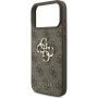 Guess 4G Metal Logo Strap ovitek z zanko za iPhone 17 Pro Max - rjav