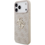 Guess 4G Metal Logo Strap ovitek z vrvico za iPhone 17 Pro Max - roza