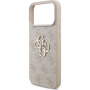 Guess 4G Metal Logo Strap ovitek z vrvico za iPhone 17 Pro Max - roza