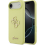 Guess 4G Metal Logo silikonski ovitek za iPhone Air - neonsko rumen