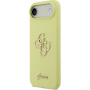 Guess 4G Metal Logo silikonski ovitek za iPhone Air - neonsko rumen