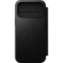 Nomad Modern Leather Folio ovitek s poklopom z MagSafe za iPhone 17 Pro Max - črn