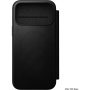 Nomad Modern Leather Folio ovitek s poklopom z MagSafe za iPhone 17 Pro Max - črn