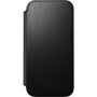Nomad Modern Leather Folio ovitek s poklopom z MagSafe za iPhone 17 Pro Max - črn