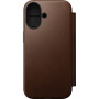 Nomad Modern Leather Folio ovitek s poklopom z MagSafe za iPhone 17 - rjav