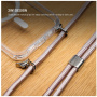 FIXED MagPure Neck transparenten ovitek z vrvico in MagSafe za iPhone 17 Pro Max - roza