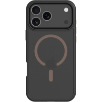 Tactical Hyperstealth 2.0 transparentni ovitek z rjavim MagSafe za iPhone 17 Pro Max - črn