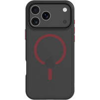 Tactical Hyperstealth 2.0 transparenten ovitek z rdečim MagSafe za iPhone 17 Pro Max - črn