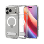 Spigen Ultra Hybrid S prozoren ovitek s stojalom in MagSafe za iPhone 17 Pro - prozoren