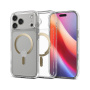 Spigen Ultra Hybrid prozoren ovitek z zlatim MagSafe za iPhone 17 Pro Max - čisti