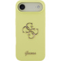 Guess 4G Metal Logo silikonski ovitek za iPhone Air - neonsko rumen