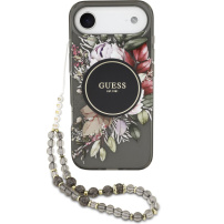 Guess IML Flowers Strap ovitek s trakom in MagSafe za iPhone Air - siv