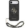 Guess 4G Metal Logo Strap ovitek z vrvico za iPhone Air - siv