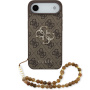 Guess 4G Metal Logo Strap ovitek z vrvico za iPhone Air - rjav