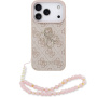 Guess 4G Metal Logo Strap ovitek z vrvico za iPhone 17 Pro Max - roza