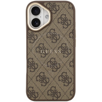 Guess 4G Gold Frame ovitek z MagSafe za iPhone 17 - rjav