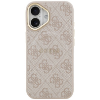 Guess 4G Gold Frame ovitek z MagSafe za iPhone 17 - roza