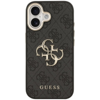 Guess 4G Metal Logo Gold Frame ovitek za iPhone 17 - siv