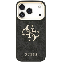 Guess 4G Metal Logo Gold Frame ovitek za iPhone 17 Pro Max - siv