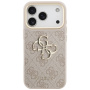 Guess 4G Metal Logo Gold Frame ovitek za iPhone 17 Pro Max - roza