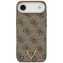 Guess 4G Triangle Logo Gold Frame ovitek z MagSafe za iPhone Air - rjav