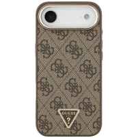 Guess 4G Triangle Logo Gold Frame ovitek z MagSafe za iPhone Air - rjav