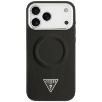 Guess Triangle Logo ovitek z MagSafe za iPhone 17 Pro - črn