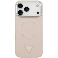 Guess Triangle Logo ovitek z MagSafe za iPhone 17 Pro - roza