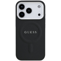 Guess Saffiano ovitek z MagSafe za iPhone 17 Pro - črn