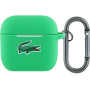 Lacoste Croc Logo silikonski ovitek s karabinom za AirPods 4 / 5 - zelen