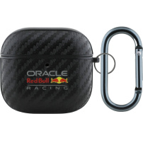 Oracle Red Bull Racing ovitek z vzorcem karbonskih vlaken za AirPods 4 / 5 - črn