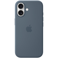 Originalne Apple silikonsko ohišje z MagSafe za iPhone 17 - jekleno modro