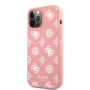 Guess Liquid Silicone White Peony ovitek za iPhone 12 Pro Max - roza
