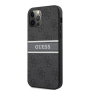 Guess 4G Printed Stripe ovitek za iPhone 12 Pro Max - siva